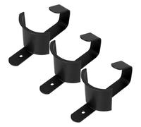 Hemobllo 3 Pièces Support de Bride pour Cheval, Crochet Mural en Fer Noir | Brides et Licols, Fixation Murale Verticale, Rangement Stable, Surface Polie Lisse, Anti Glissement