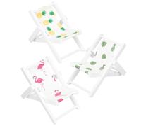 Hemobllo 3 pièces Support Téléphone Décoratif Accessoires Maison Poupée Flamingo Ananas Bananier