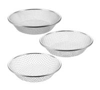 Hemobllo 3 Pièces Tamis de Jardinage Rond 30cm, Treillis Galvanisé 1/8 | Maille Renforcée Soudée, Cadre Circulaire Prise en Main, pour Semis et Gravier, Argenté