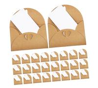 Hemobllo 30 Ensembles Kraft Paper Card Set Mini Envelopes With Heart Clasp For DIY Invitations Thank You Cards Weddings Birthdays Special Occasions