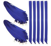 Hemobllo 30 pièces Lot de Cordon Tour de Cou Médaille Sportif Bleu avec Clips à Pression Rubans Récompense Vides Confortables pour Compétitions Réunions et Fêtes