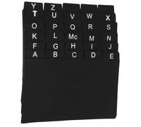 Hemobllo 30 pièces Lot de Intercalaires Noirs PP pour Cartes Index Séparateurs Pratiques pour Organisation de Dossiers de Documents et Recettes Gain de Place pour Bureau et Maison