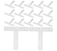Hemobllo 30 Pièces Support Angle Acier Inoxydable Épais Équerres T Renforcées pour Fixation Meubles Étagères et Armoires Connecteurs Angle Robustes pour Assemblage