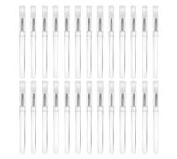 Hemobllo 30 Pinceaux à Lèvres en Silicone avec Capuchon Anti-poussière, Applicateurs Professionnels pour Gloss et Fards à Paupières, Manche Ergonomique Blanc, Outils de Maquillage