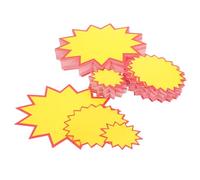 Hemobllo 300 Panneaux Vides Réutilisables en Papier Jaune avec Surface Effaçable pour Étiquettes de Prix de Supermarché et Magasins de Détail, Lot de 300 Pièces