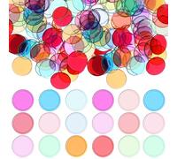 Hemobllo 300 Pièces de Jetons de Bingo Ronds en Plastique pour Jeu de Bingo et Marqueurs de Comptage Adaptés aux Parties et Activités Éducatives Couleur Aléatoire