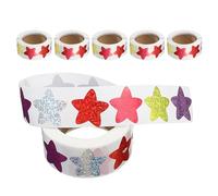Hemobllo 3000 Autocollants Étoiles Multicolores Autocollants pour Récompenser en Rouleau 6 Rouleaux Étoiles Métallisés Scintillants pour Tableau de Récompenses École Enseignants