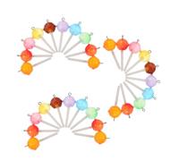 Hemobllo 30pièces Breloques Sucette Transparentes Résine avec Anneau pour Création de Bijoux Pendentifs Fruits et Porte-clés