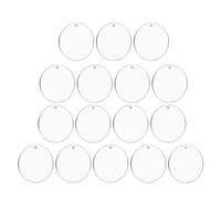 Hemobllo 30Pièces Cercles Acryliques Décoratifs Blancs Pendentifs Vides pour Porte Clés DIY Accessoires Créatifs Acrylique Transparent pour et