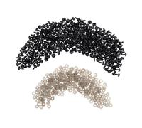 Hemobllo 320 pièces Yeux de Sécurité Noirs Plastique avec Rondelles Yeux Ronds pour Poupées et Animaux Accessoires DIY pour Crochet et Jouets Faits Main