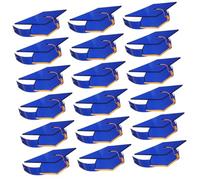 Hemobllo 36 Pièces Chapeau de Docteur en Papier Casquettes de Remise des diplômes de fête Bonjour Bricolage médecin Cap Chapeau de Remise des diplômes fête de Remise des diplômes orner Bleu