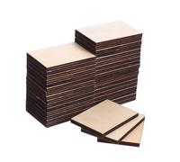 Hemobllo 36 pièces Lot de Plaques Bois Rectangulaires Brutes pour Décoration DIY Écharde pour Peinture et Artisanat