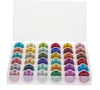 Hemobllo 36 rouleaux de Fils à Broder Métallisés Dorés et Colorés pour Couture et Kit Complet pour Broderie Point de Croix et Artisanat DIY
