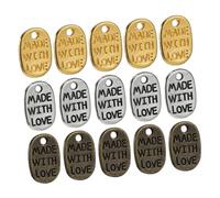 Hemobllo 360 pièces Pendentifs Alliage Made With Love Breloques Lisses et Durables pour Fabrication de Bijoux Bracelets et Artisanat DIY