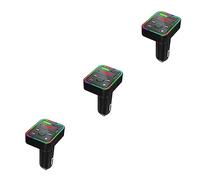 Hemobllo 3pièces Adaptateur Audio sans Fil pour Voiture Émetteur FM avec Ports USB Doubles pour Chargement Simultané Compatible avec Smartphones Et Appareils Multiples Réception