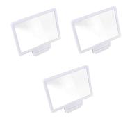 Hemobllo 3pièces Agrandisseur Écran pour Smartphone Support Magnifiant Portable Loupe Écran Universelle pour Visionnage De Films Et Lecture Blanc