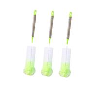 Hemobllo 3pièces Brosse à Bouteille Nylon Souple Lave-bouteille avec Manche Acier Inoxydable pour Nettoyer Bouteilles de Vin Biberons et Carafes Lot Couleur Aléatoire