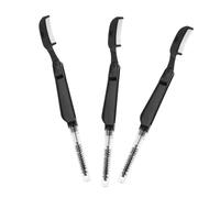 Hemobllo 3pièces Brosse Pour Sourcil Et Peigne à Double Embout Set De Applicateurs Acier Inoxydable Pour Maquillage Des Sourcils