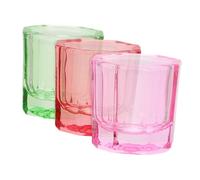Hemobllo 3pièces Coupelles Pour Poudre Dappen Et Liquide Acrylique Lot Pour Nail Art Mélange Précis Et Stockage Facile