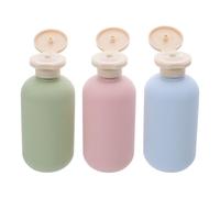 Hemobllo 3pièces Flacons de Voyage pour Produits de Toilette Rechargeables Bouchon à Clapet Contenants Souples Portables et Étanches Adaptés pour Shampoing Gel Douche et Lotion
