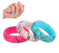 Hemobllo 3pièces Lot De Bagues Silicone Fines Et Élastiques Pour Femme Alliances De Mariage Et Bagues Empilables Caoutchouc