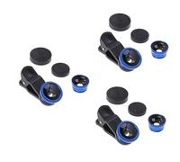 Hemobllo 3pièces Objectif De Téléphone Portable Objectif Fisheye Macro Et Angle Clip pour Smartphone Compatible avec x Couleur Bleue