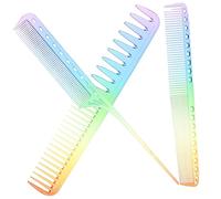Hemobllo 3pièces Peigne De Coiffure Fin Transparent Coloré Pour Salon Peigne Professionnel à Dents Fines Pour Coiffage Sans Unisexe Pour Cheveux Lisses Et Bouclés