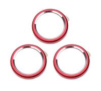 Hemobllo 3pièces Protection De Lentille pour Anneau De Protection Arrière De Caméra Rouge Couverture Complète Et Durable pour Objectif De Smartphone