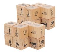 Hemobllo 4 Ensemble Jeu de Dés Bois pour Exercices Fitness Dés Entraînement Ludiques pour Sport Yoga et Loisirs pour Fêtes et Activités Familiales