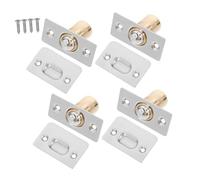Hemobllo 4 ensembles Lot de Loquets à Bille Inox Réglables avec Gâche pour Portes Intérieur Bois et Placards Fermeture Sécurisée avec Ressort et Bille Raffinée Installation Facile et