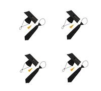 Hemobllo 4 Ensembles Set Accessoires pour Chien Diplômé avec Chapeau Doctoral Décoratif et Foulard Confortable Tenue de Fête pour Chiots et et