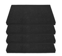 Hemobllo 4 Feuilles Éponge de Culture Hydroponique Noire, 4 Coupes en I | Culture Hors-sol sous Serrage, 96 Découpes par Bloc, Ouverture Pratique, Absorption Rapide, Racines