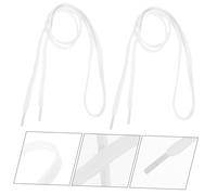 Hemobllo 4 paires Lacets Plats Résistants pour Baskets et Chaussures de Sport Lot de Blanches Remplaçants Durables Adaptés Aux Sneakers et Chaussures Casual