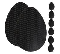 Hemobllo 4 paires Protège-semelles Antidérapants Noirs Silicone Autocollants Pads Talons pour Chaussures Accessoires pour Hauts Talons de Bruit et Usure Faciles à Poser