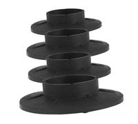 Hemobllo 4 Pièces amortisseur de machine à laver tapis insonorisant pieds en caoutchouc coussin de condenseur support lave-linge anti-vibration tapis anti vibration entretoise Noir