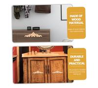 Hemobllo 4 pièces Appliques Sculpté pour Porte et Meubles Décorations Non Peintes à Coller Résistant à Usure pour Intérieur et Rénovation