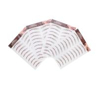 Hemobllo 4 Pièces Autocollants pour Sourcils Marron Réutilisables en Papier Transfert D'eau, Application Facile pour Sourcils Artificiels D'arc Doux ou Droit, Maquillage Temporaire