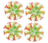 Hemobllo 4 pièces Balles à Ventouse Multicolores pour Garçon Fille Jouets Lumineux Flash Balle Rebondissante Sensorielle pour Éveil Garçon Fille Jeu Interactif