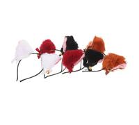 Hemobllo 4 Pièces Bandeaux Oreilles de Renard Fausse Fourrure avec Clochettes et Nœud Serre-Léger et Confortable pour Cosplay Animal Fête Costume Anniversaire Halloween Noël Garçon Fille et