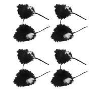 Hemobllo 4 pièces Bandeaux Oreilles de Renard Fausse Fourrure Serre-têtes Légers et Confortables pour Filles Femmes Accessoires Festifs pour Costume Fête Halloween Cosplay