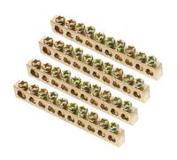Hemobllo 4 pièces Barrette de Terre Cuivre Bornier de Distribution à Vis pour Raccordement Électrique Connecteur de Fil et Facile à Installer