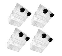 Hemobllo 4 pièces Boîte Délevage pour Aquarium avec Isolation Double Couche Flottante Transparente et Facile à Nettoyer pour Alevins Betta et Poissons Agressifs