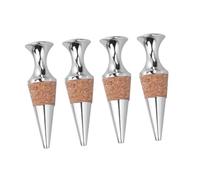 Hemobllo 4 pièces Bouchons de Vin Métal Lot Joint Silicone Étanchéité pour Fêtes et Conservation Du Vin Rouge