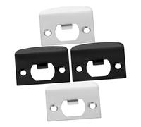 Hemobllo 4 Pièces Boucle à ardillon verrouillable bibliothèque à plaques perforées Serrure de Porte de kit de Garde gâche de Porte Grand Trou canapé sectionnel gâche Vierge Acier Inoxydable