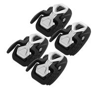 Hemobllo 4 Pièces Boucle de Fixation en Acier Inoxydable | Argenté et Noir, avec Vis de Montage, pour Chaussures et Sangles de Patin