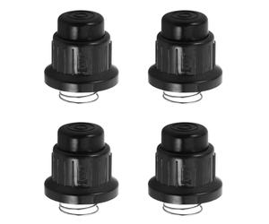Hemobllo 4 Pièces Bouton D'allumage du Gril, Capuchon D'allumeur pour Allumeur de Barbecue à Gaz, Noir, avec Ressort, Plastique et Fer, pour Gril et Foyer à Gaz, Allumage Réactif,