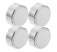 Hemobllo 4 Pièces Bouton de Commande de Remplacement pour Friteuse à Air, Bouton de Minuterie, Axe, Plastique Argenté, Installation Simple, Compatible Autocuiseur et Four Cuisine