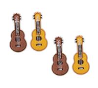 Hemobllo 4 pièces Broches Brodées Ukulélé Lot de Épingles Décoratives Légères pour Vêtements Sacs à Dos et Manteaux Accessoires Mode pour Étudiants