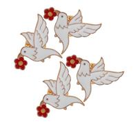 Hemobllo 4 Pièces Broches et Fleur Rouge Pins Animaux Oiseaux Accessoires pour Vêtements Sacs Chapeaux