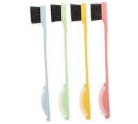 Hemobllo 4 pièces Brosses Sourcils Double Embout Multifonctions Peignes Sourcils Compacts pour Maquillage Quotidien